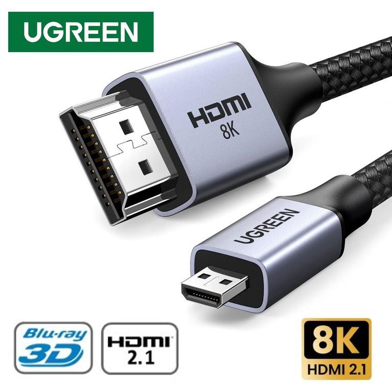 Cable Micro Hdmi a Hdmi 2 Metros 2.1 8K 60 Hz Ultra HD eARC