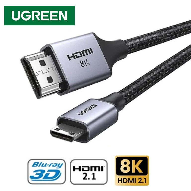 Cable Mini Hdmi a Hdmi 2 Metros 2.1 8K 60 Hz Ultra HD eARC