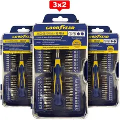 GOODYEAR - Destornillador puntas precisión set 50 piezas 3x2