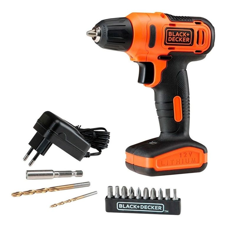Taladro Atornillador Black & Decker LD12S 12v Led + 12 Acc
