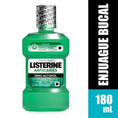 LISTERINE - Enjuague Bucal Anticaries Zero Alcohol 180ml