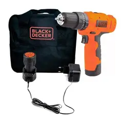 BLACK+DECKER - Taladro Percutor Black & Decker HP12 12v Torque + Bolso