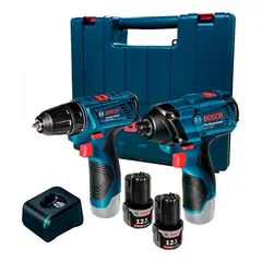 BOSCH - Taladro atornillador gsr 120 + impacto gdr 120 12v