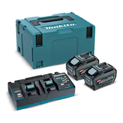 MAKITA - Makpac 2 baterías xgt 40vmax 5.0ah + cargador doble