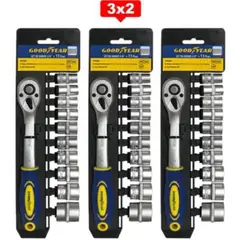 GOODYEAR - Set de Dados 11pcs 3/8" pulgadas CRV 3X2