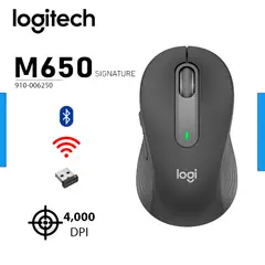 LOGITECH - MOUSE SIGNATURE M650 SILENT WIRELESSBLUETOOTH BLACK