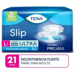TENA - Pañal para adulto Slip Ultra Talla L Paquete 21 und