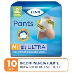 TENA - Ropa interior desechable adultos Pants Ultra M 10un