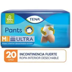 TENA - Ropa interior desechable adultos Pants Ultra M 20un