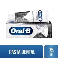Oral B - Pasta Dental 3D White Carbón Mineral Clean 75ml