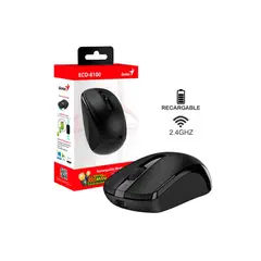 GENIUS - MOUSE ECO-8100 WIRELESS BLUEEYE RECARGABLE BLACK