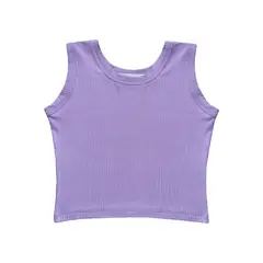 KIDS MASHMELO - TOP PARA NIÑA EN RIB SIN ESTAMPADO