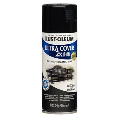 Aerosol Multiusos Ultra Cover 2x Negro Brillante 340g