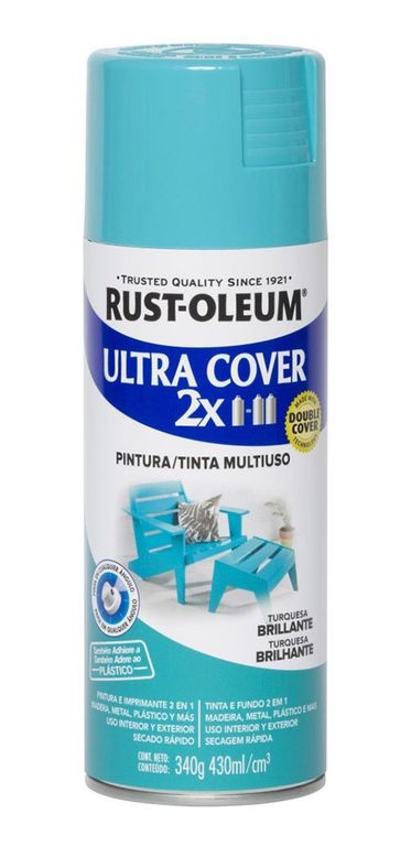 Aerosol Multiusos Ultra Cover 2x Turquesa Brillante 340g