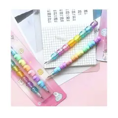 GENERICO - LAPIZ DE 8 PUNTAS DISEÑO KAWAI LILA