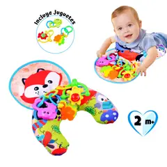 MEYING - Almohada Cojín de Estimulación Tummy Time Diseño Zorrito