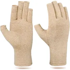 GENERICO - Guantes compresion artritis Talla L Caqui