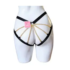 GENERICO - TANGA DE ENCAJE SIEMPRE LISTA CON CADENAS