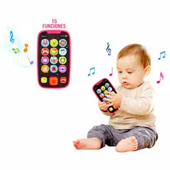 BABY - Mi Primer Smartphone para Bebés con Sonidos y Luces ROSADO