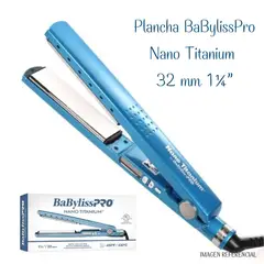 BABYLISS PRO - Plancha Alisadora Nano Titanium 32mm 1 ¼" - 450°F.