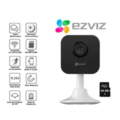 EZVIZ - Cámara Seguridad Inalámbrica H1C Full Hd + Micro sd 64Gb