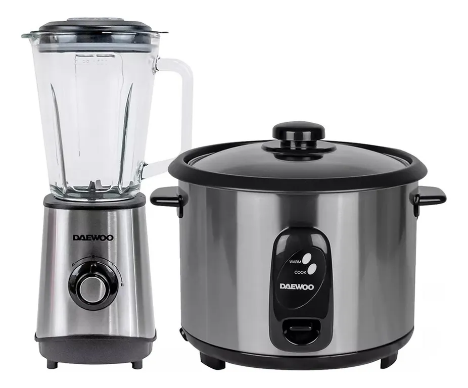 Combo Licuadora 1.5L + Arrocera acero Inoxidable 1.8L