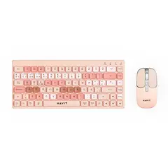 HAVIT - KIT TECLADO Y MOUSE INALAMBRICO KB831WB ROSA