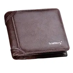 BAELLERRY - Billetera de cuero vegano PU de diseño clásico D9321