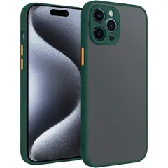 GENERICO - Funda Case para iPhone 12 Pro Ahumado Mate Verde bosque Resistente