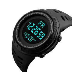 GENERICO - Reloj Digital Deportivo Negro Pulsera Hombre Multifunción Genieka