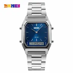 SKMEI - Reloj 1220 Plateado Fondo Azul Digital Analogico_.