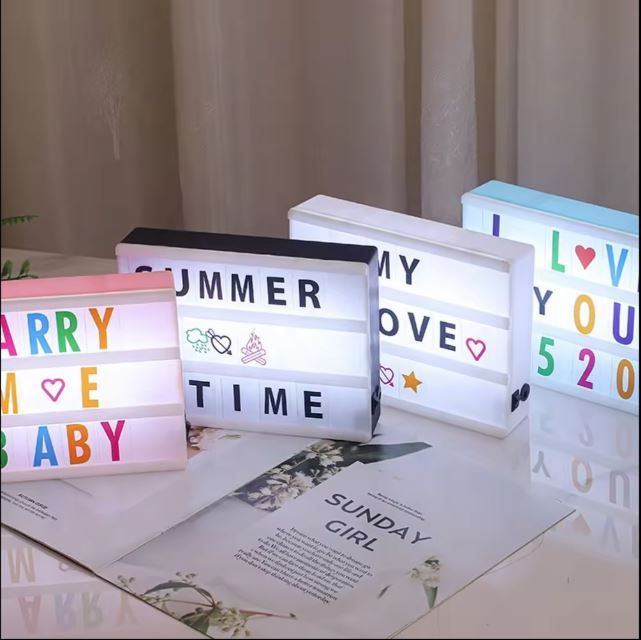 Pizarra De Luz De Cine Personalizada Tablero De Letras Led
