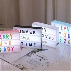 GENERICO - Pizarra De Luz De Cine Personalizada Tablero De Letras Led