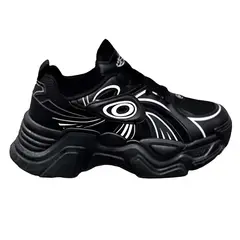 GENERICO - Zapatillas Mujer gruesas malla transpirable Zapato plataforma cordones