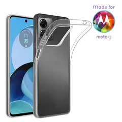 GENERICO - Space Clear Case Moto G14 Con Marca