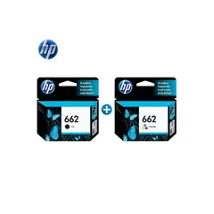 HP - Kit de Tinta 662 Tricolor y Negro (CZ104AL) (CZ103AL)