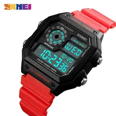 SKMEI - Reloj 1299 Rojo Correa negra_.