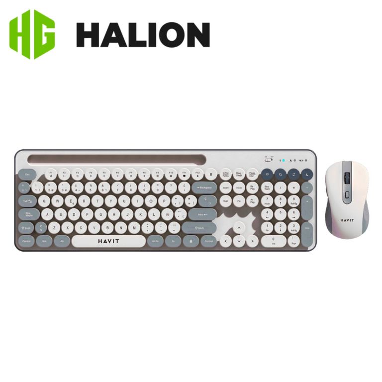 KIT TECLADO Y MOUSE INALAMBRICO KB832GCM GRIS