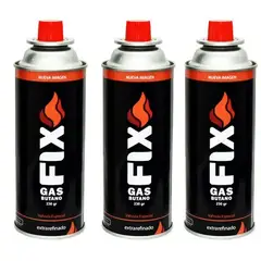 FIX - Gas Butano Cocina Portatil Camping Cabezal x 03