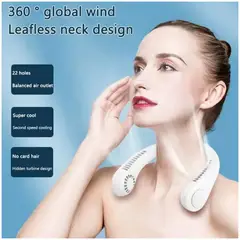 GENERICO - Miniventilador portátil para el cuello Enfriador de aire recargable