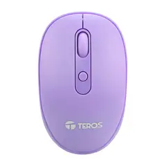 TEROS - Mouse óptico INALAMBRICO TE5075P, Color Purpura, 1600 DPI