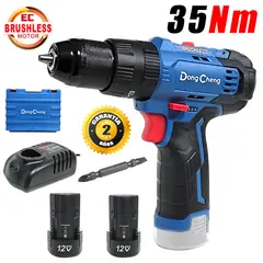 DONGCHENG - Taladro Atornillador Percutor 3⁄8 DCJZ23-10iEK 12V 35Nm Brushless