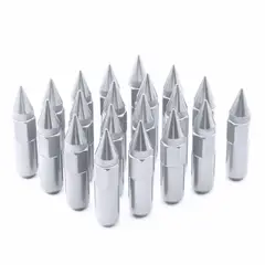 GENERICO - Kit De 20 Tuercas Con Puntas Tipo Bala De 1.50 Auto Dorado