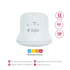 Bryant - Ducha Eléctrica Ideale 6.8 kW 4 Niveles Bajo Presión