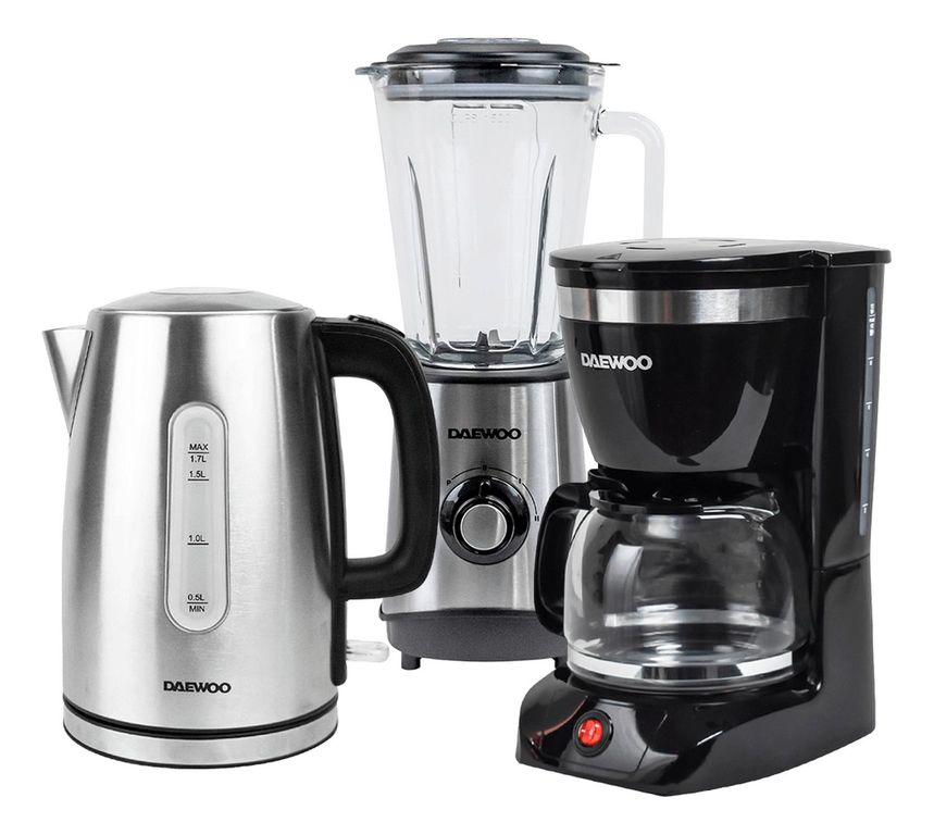 Hervidor 1.7L+Licuadora 1.5L+Cafetera 1.25L 12 Tazas