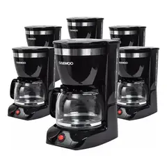 DAEWOO - Cafetera 800w 1.25L 12 Tazas Pack x6