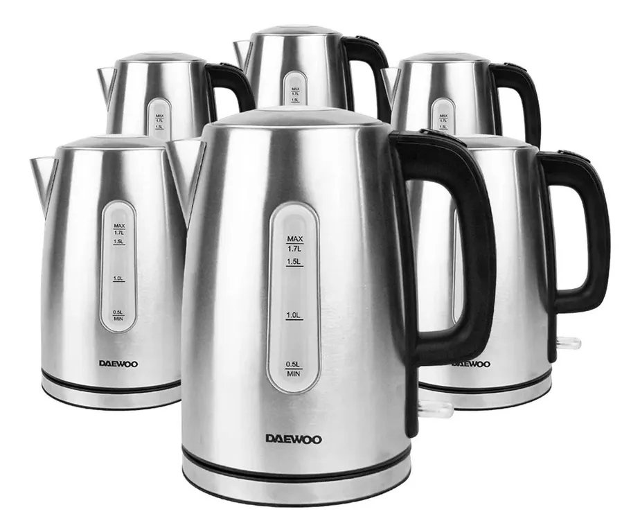 Hervidor Eléctrico 1.7L Acero Inoxidable Pack x6