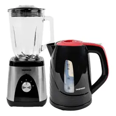 DAEWOO - Combo Licuadora Plateada 1.5L+Hervidor 1.7