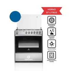 INDURAMA - Cocina a Gas Cataluña QZ 6 Hornillas Croma.