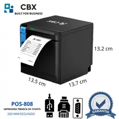 CBX - IMPRESORA TÉRMICA DE TICKETS POS-808 CORTADOR AUTOMÁTICO